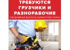 Требуются разнорабочие и грузчики. Выплаты ЗП ежедневные.